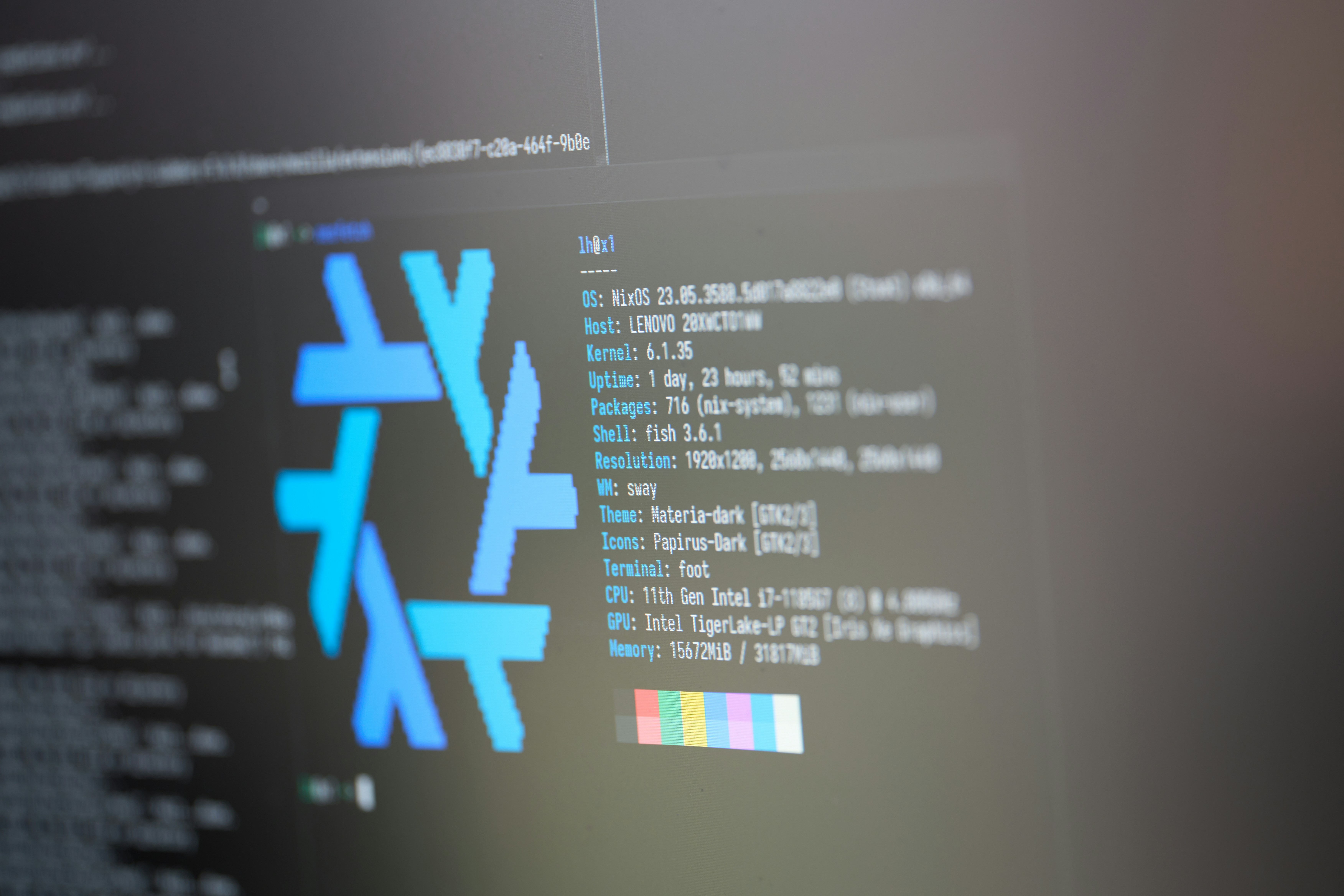 Neofetch of NixOS